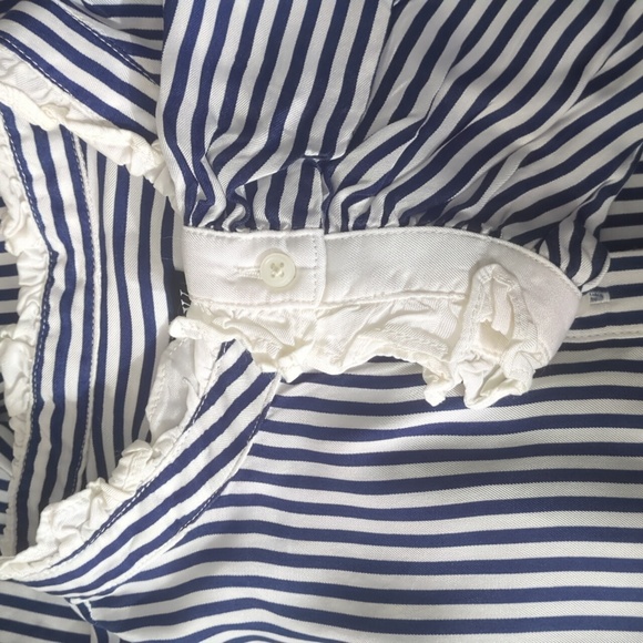 J. Crew Navy and White Striped Shirt / BLOUSE Size Xs - Picture 4 of 6